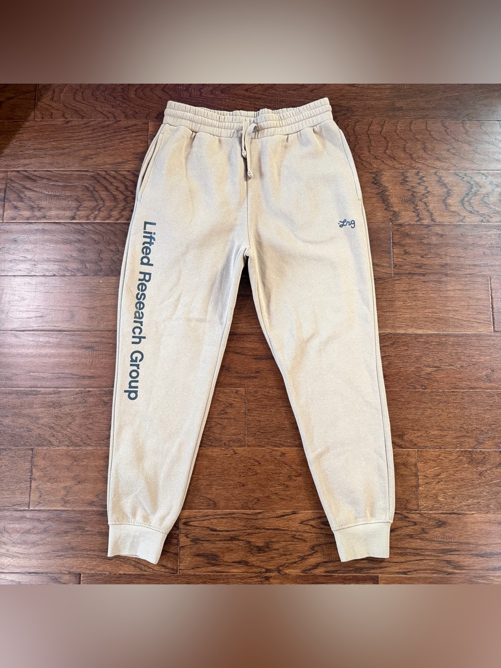 Lifted Research Group LRG Pants Men's Small Sweatpants Joggers Drawstring Tan